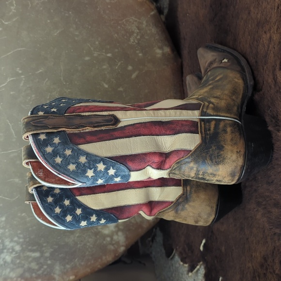 DAN POST DP3586 Liberty American Flag cowgirl western boots snip toe sz 7.5 - Picture 7 of 16